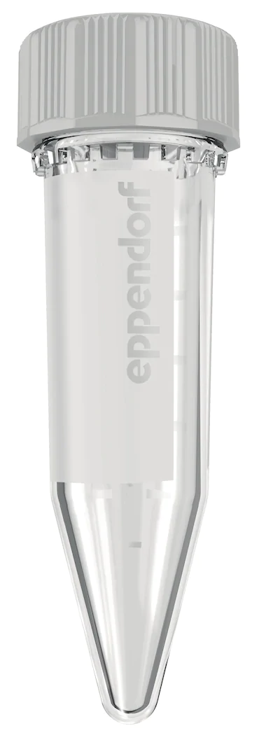 艾本德Eppendorf Tubes? 5.0 mL 帶螺旋蓋, 5.0 mL, 無菌、無熱原, 無RNase和DNase, 無DNA, 無色, 200 個 (2 包 × 100 個)貨號 00301